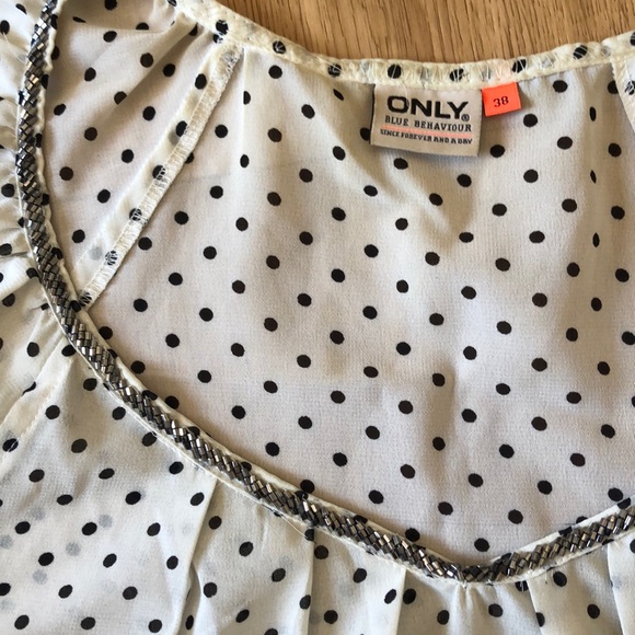 Polka Dot Blouse Tee - Picture 2 of 4